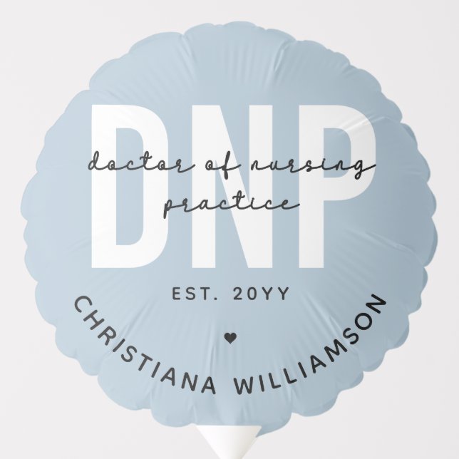 Custom DNP Doctor of Nursing Practice Graduation Balloon (Front)