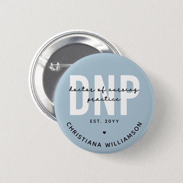 Custom DNP Doctor of Nursing Practice Graduation Button (Front & Back)