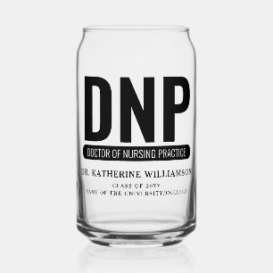 Custom DNP Doctor of Nursing Practice Graduation Can Glass