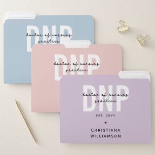 Custom DNP Doctor of Nursing Practice Graduation File Folder