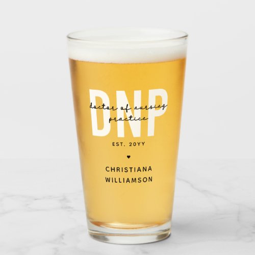 Custom DNP Doctor of Nursing Practice Graduation  Glass