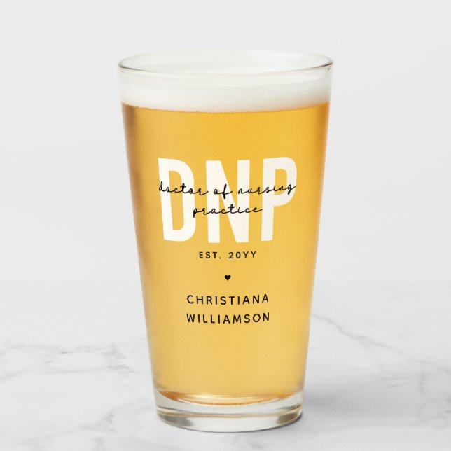 Custom DNP Doctor of Nursing Practice Graduation  Glass (Front Filled)