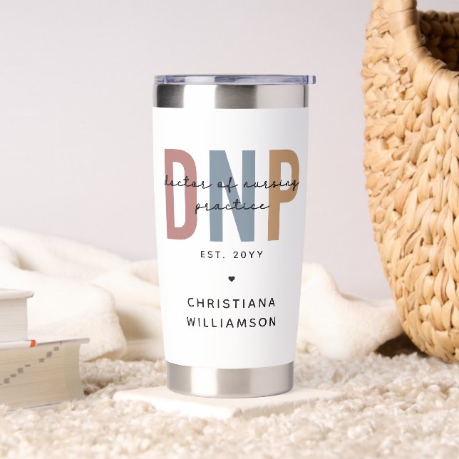 Custom DNP Doctor of Nursing Practice Graduation  Insulated Tumbler (Living Room)