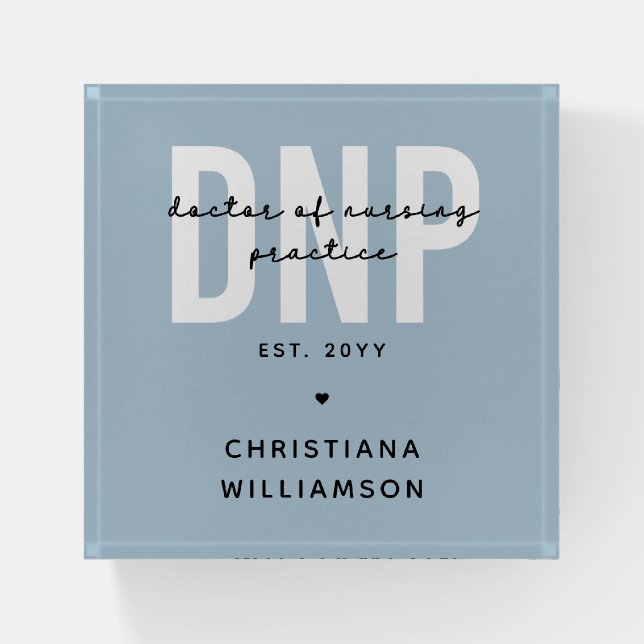 Custom DNP Doctor of Nursing Practice Graduation Paperweight (Front)