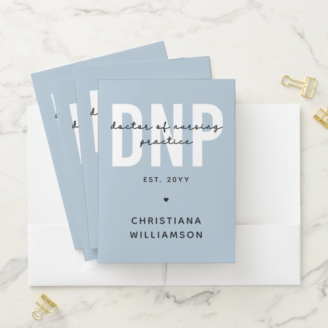 Custom DNP Doctor of Nursing Practice Graduation Pocket Folder (In Situ)