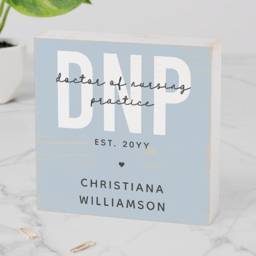 Custom DNP Doctor of Nursing Practice Graduation Wooden Box Sign