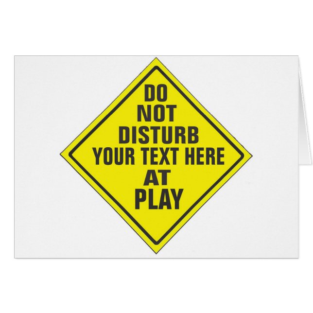 CUSTOM DO NOT DISTURB SIGN CARDS (Front Horizontal)