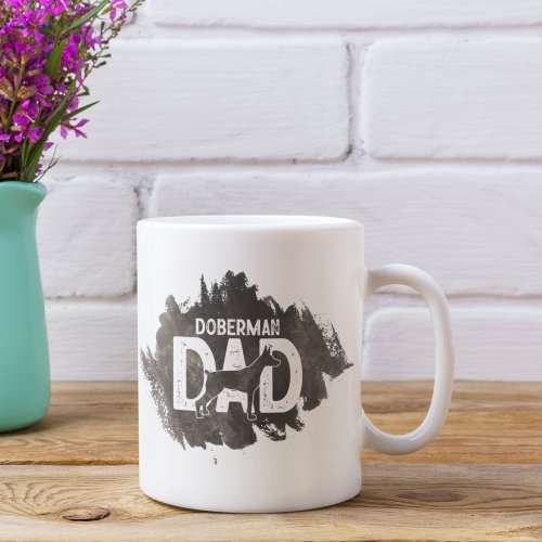 Custom Doberman Dad Fathers Day Dog Lover Coffee Mug