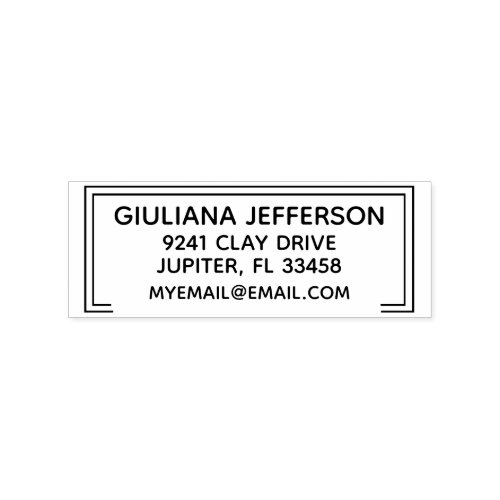 Custom Doble Rectangular Clean and Clear Rubber Stamp