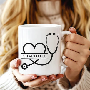 Custom doctor coffee mug, RN nurse birthday gift Mug