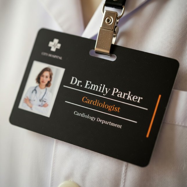 Custom Doctor ID Badge Template | Cardiologist  (Creator Uploaded)