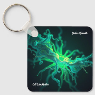 Custom Doctor Nurse Biological Cell Science Art Keychain