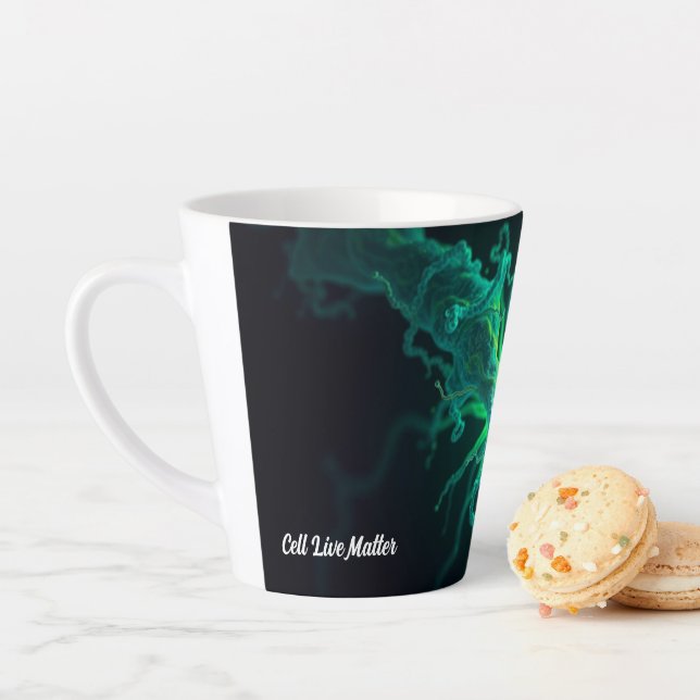 Custom Doctor Nurse Biological Cell Science Art Latte Mug (In Situ)