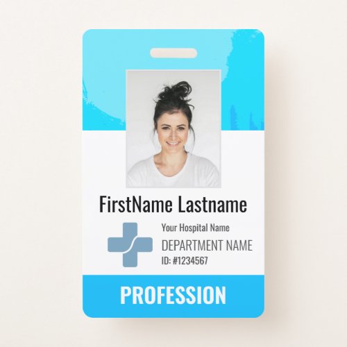 Custom Doctor Nurse Health Aide Photo ID Badge