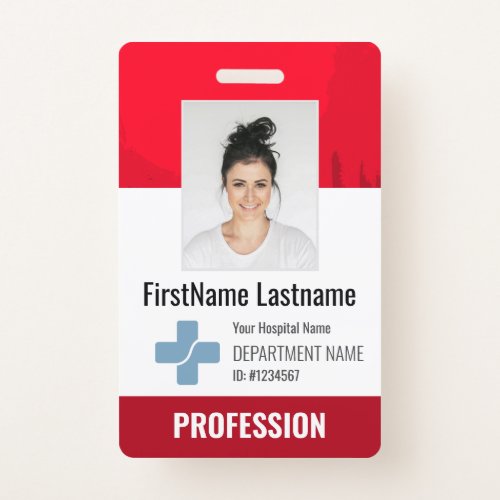 Custom Doctor Nurse Health Aide Photo ID Badge