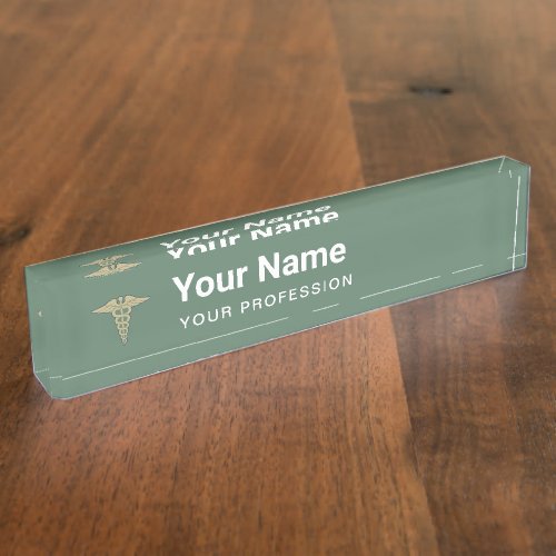 Custom Doctor Nurse Professional Graduate Gift Desk Name Plate