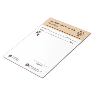 Custom Doctor Prescription Notepad Editable RX Pad