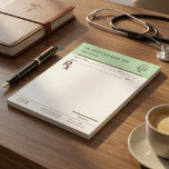 Custom Doctor Prescription Notepad Editable RX Pad<br><div class="desc">Custom Editable Doctor Prescription Notepad 5.5 x 6 Medical RX Pad with Personalized Text! __________________________________ Stay organized and professional with this customizable doctor prescription notepad designed for modern medical offices and healthcare professionals. This 5.5" x 6" RX-style notepad features 40 pages and an editable layout where you can add your...</div>