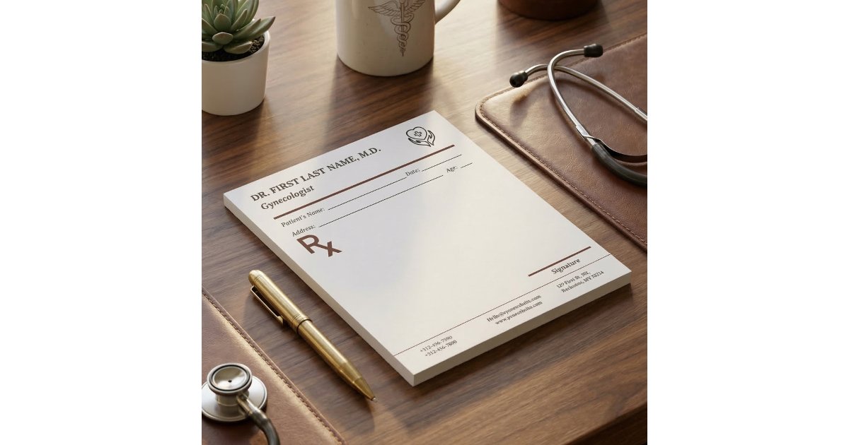 Custom Doctor Prescription Notepad Editable RX Pad | Zazzle
