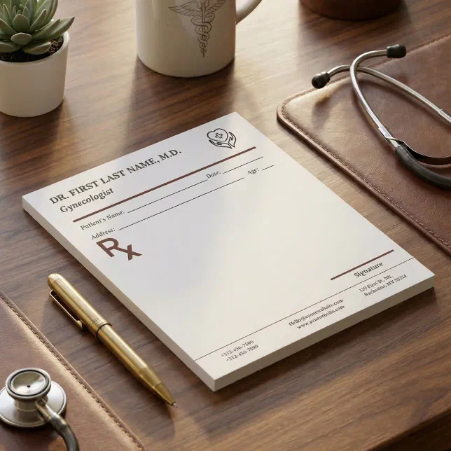 Custom Doctor Prescription Notepad Editable RX Pad | Zazzle