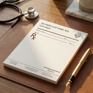 Custom Doctor Prescription RX Pad Editable 5.5 x 6