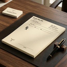 Custom Doctor Prescription RX Pad Editable Medical