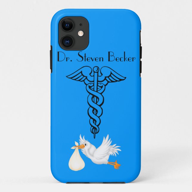 CUSTOM DOCTORS NAMEI phone 5 Case CADUCEUS (Back)