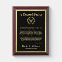 Custom Doctors Prayer Frame, Med School Graduation