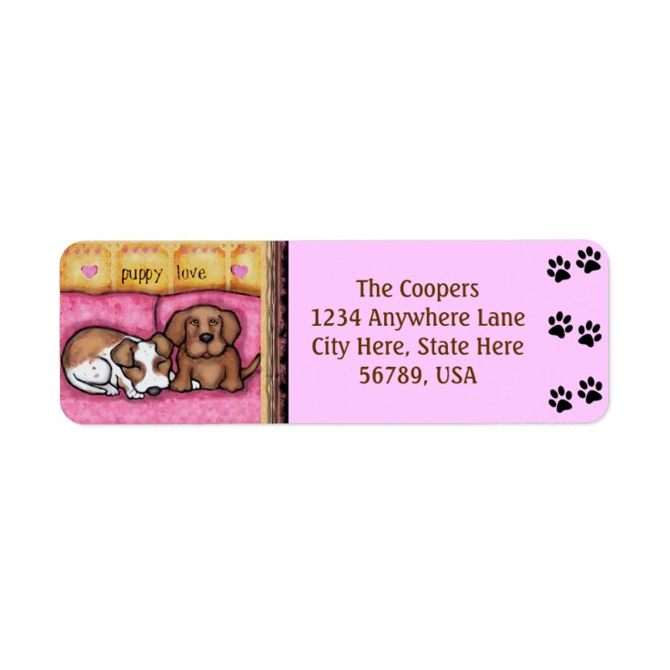 Custom Dog Art Return Address Labels Zazzle