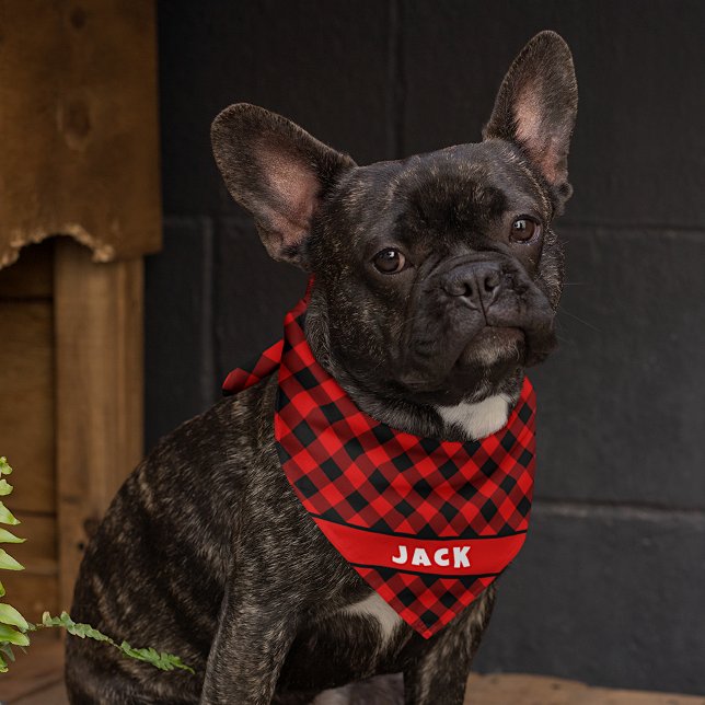 Custom Dog Bandana With Buffalo Lumberjack Checks (Creator Uploaded)