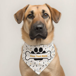 Custom Dog Bandanas with Text or Name Design Pet Bandana Collar