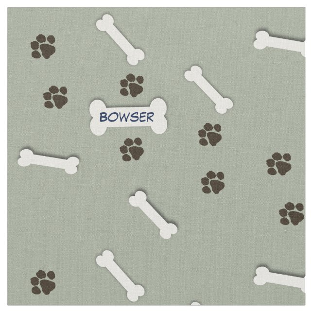 Custom Dog Bone Fabric (Close Up)