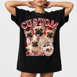 Custom Dog Bootleg Photo Collage, Vintage 90s Pet T-Shirt