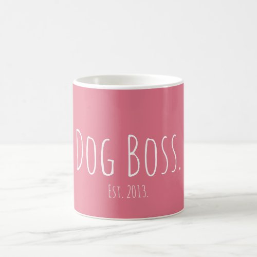 Custom Dog Boss Modern Puppy Animal Lover    Coffee Mug