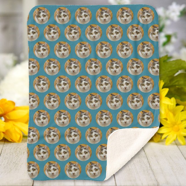 Custom Dog Cat or Any Photo Personalized Sherpa Blanket (Creator Uploaded)