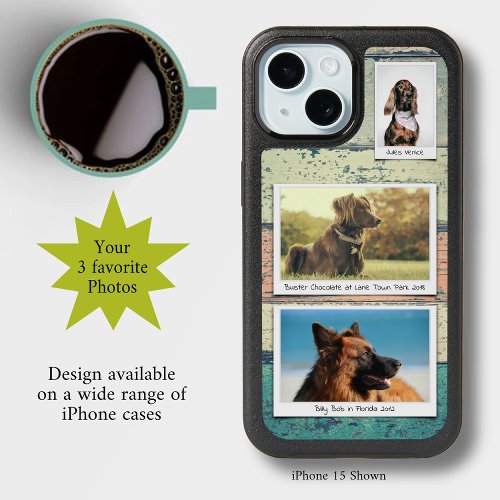 Custom Dog Cat Pet Photo Collage iPhone 15 Case