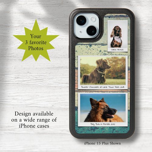 Custom Dog Cat Pet Photo Collage iPhone 15 Plus Case
