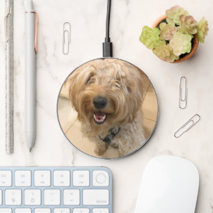 Custom dog cat pet photo picture personalized  wireless charger 