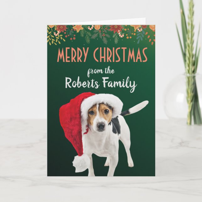 Custom Dog Christmas Card from your family (Front)