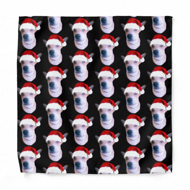 Custom Dog Christmas Photo Bandana (Front)
