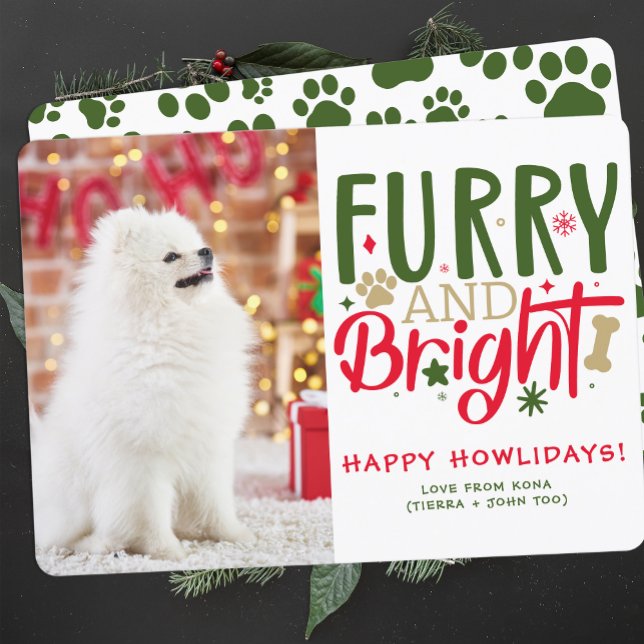 Custom Dog Christmas Photo Personalized Picture Holiday Card (Creator Uploaded)
