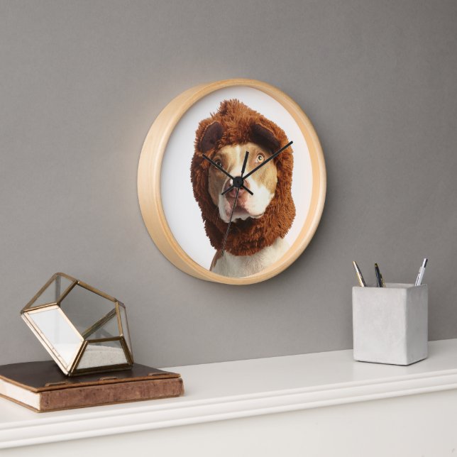 Custom Dog Clock, Personalized Pet Clock (Office)