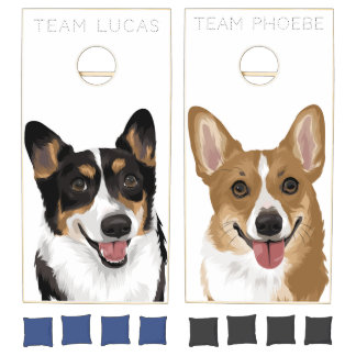 Custom Dog Cornhole Team Set Corgi Default