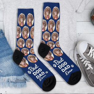 Custom DOG DAD Personalized Cute Novelty Pet Photo Socks