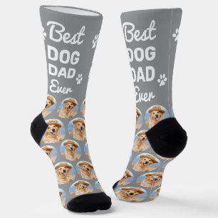Custom DOG DAD Personalized Fun Novelty Pet Photo Socks