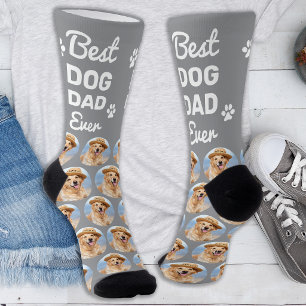 Custom DOG DAD Personalized Fun Novelty Pet Photo Socks