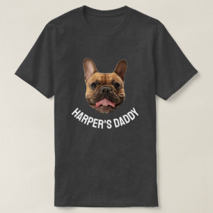 Custom Dog Daddy Dog Face Name Dog Lover Owner T-Shirt