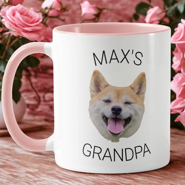 Custom Dog Face Coffee Mug, Grandpa Gift Mug (Creator Uploaded)