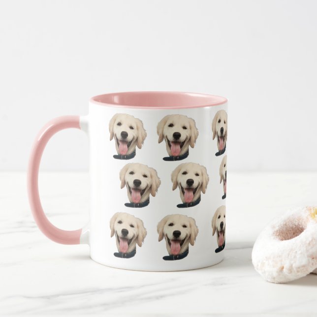 Custom Dog Face Mug | Dog Mom Gift Mug (With Donut)