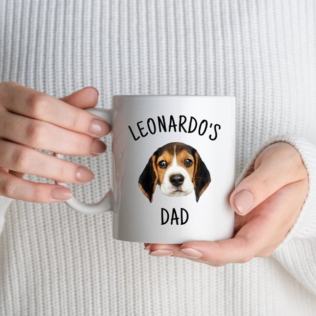 Custom Dog Face Name Dog Lovers Personalized Dad Mug (Creator Uploaded)